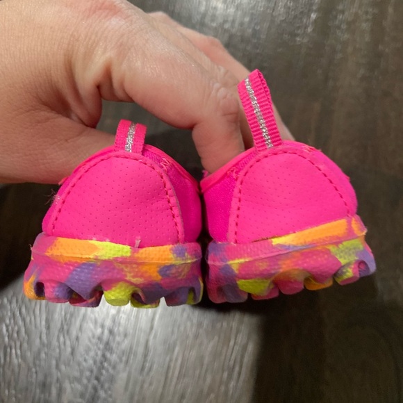 Skechers Go Walk Slip On Athletic Active Shoes Pink & Tie Dye Baby Girls Size 5 - Picture 5 of 15